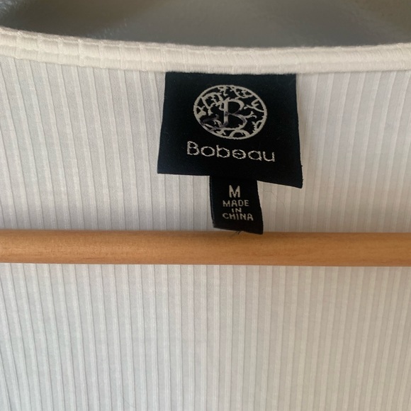 bobeau | Sleeveless White Tie Front Long Coverup Vest Cardigan Sweater NWOT - Picture 2 of 4